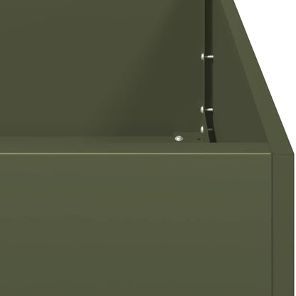 Fioriera Verde Oliva 280x80x40 cm in Acciaio