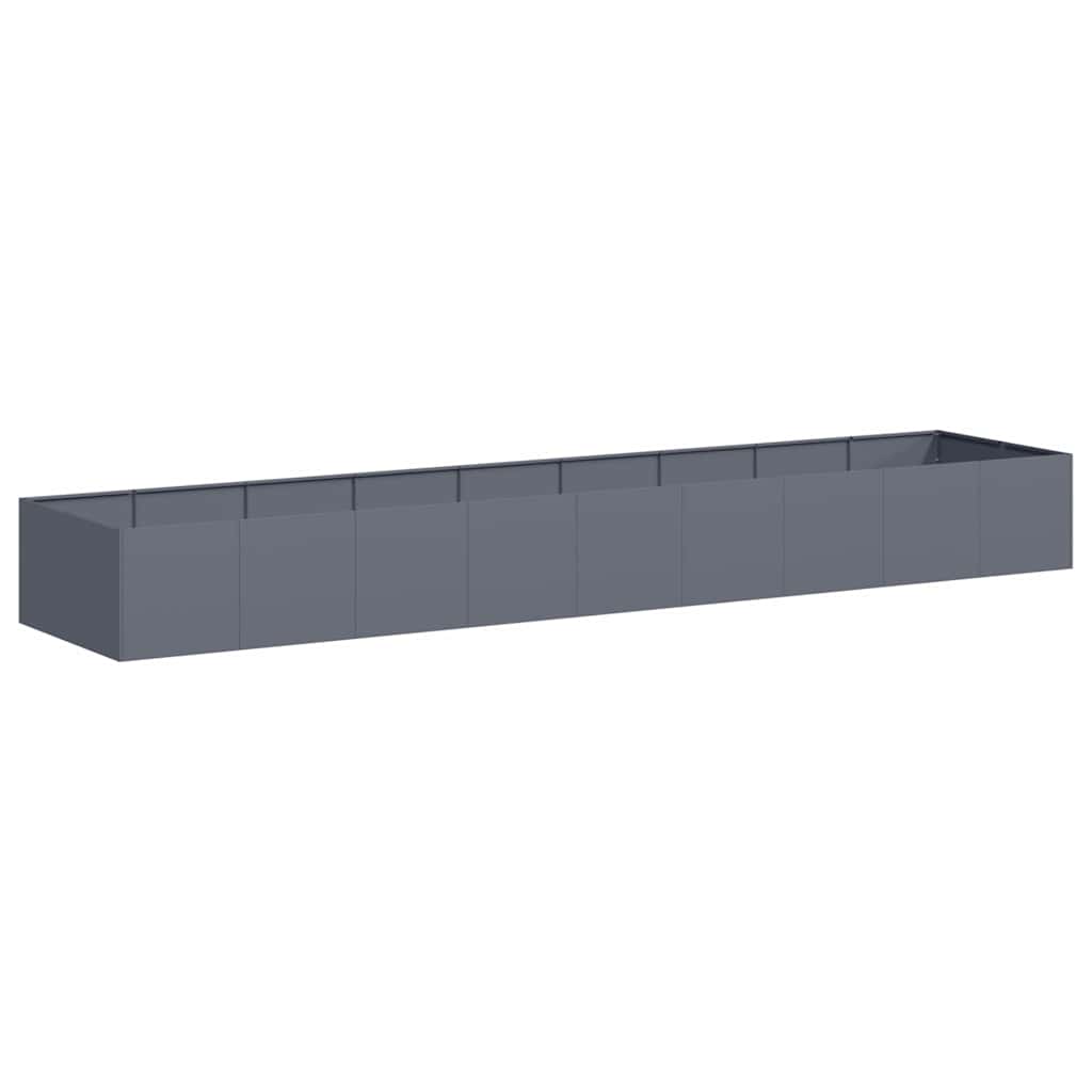 Fioriera Antracite 360x80x40 cm in Acciaio | homemem39