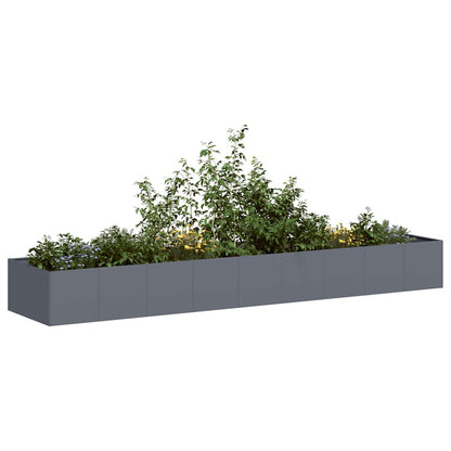 Fioriera Antracite 360x80x40 cm in Acciaio | homemem39