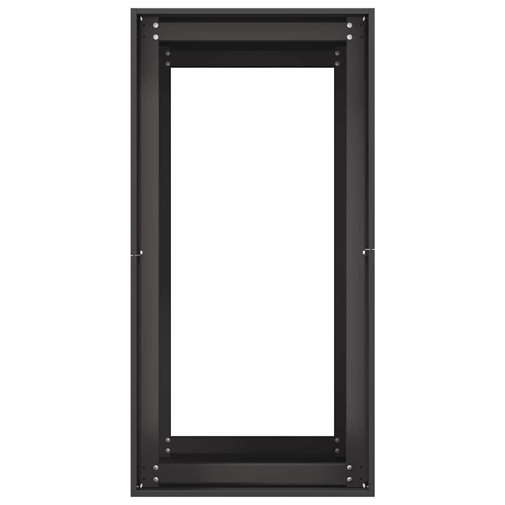 Fioriera Nera 40x80x80 cm in Acciaio