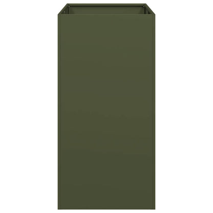 Fioriera Verde Oliva 40x80x80 cm in Acciaio