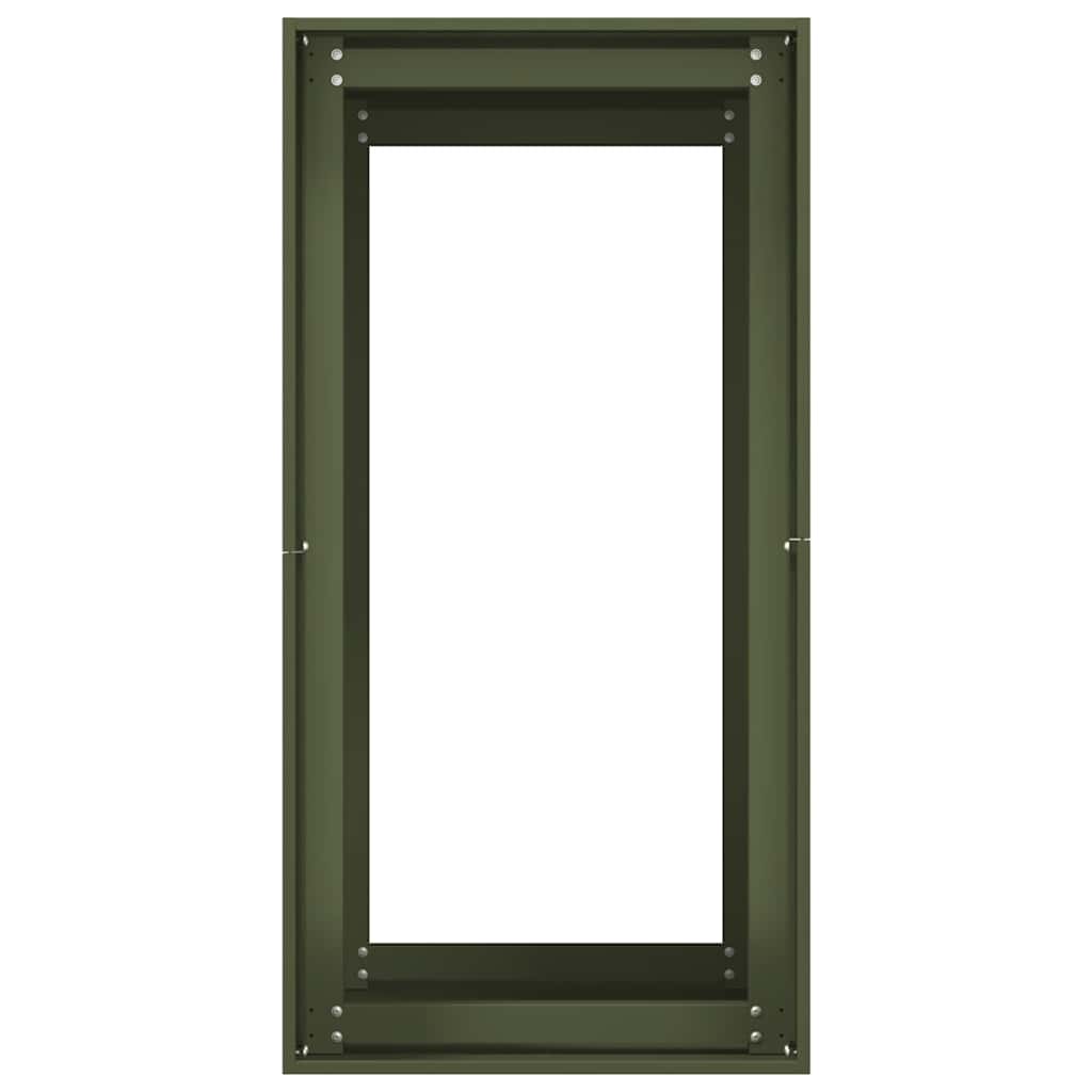 Fioriera Verde Oliva 40x80x80 cm in Acciaio