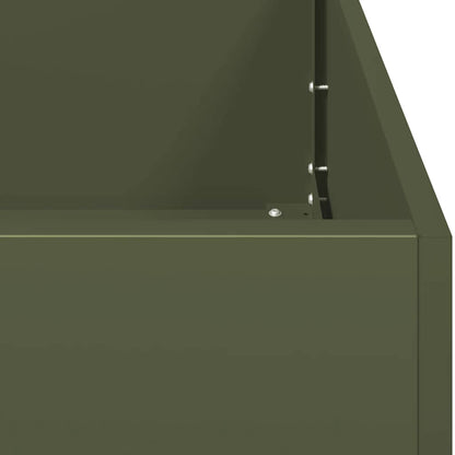 Fioriera Verde Oliva 40x80x80 cm in Acciaio