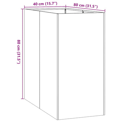 Fioriera 40x80x80 cm in Acciaio Inox - homemem39