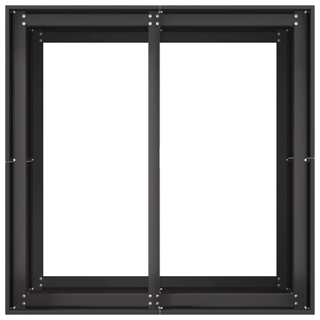 Fioriera Nera 80x80x80 cm in Acciaio