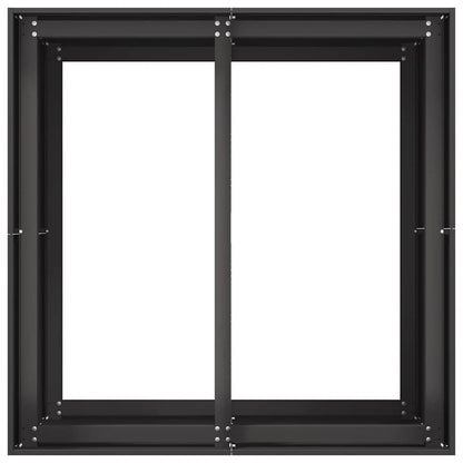 Fioriera Nera 80x80x80 cm in Acciaio