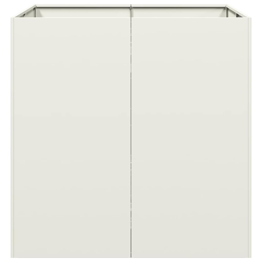 Fioriera Bianca 80x80x80 cm in Acciaio