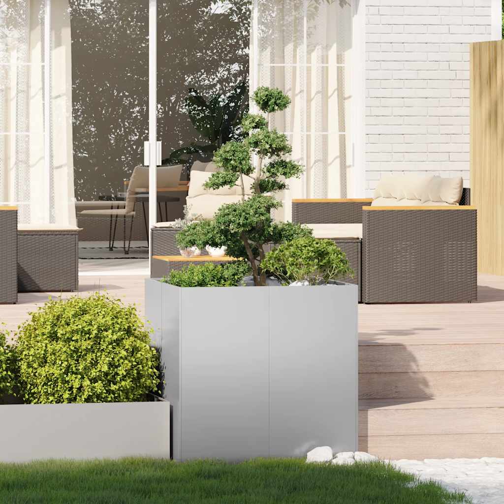 Fioriera 80x80x80 cm in Acciaio Zincato | homemem39
