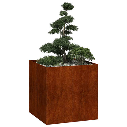 Fioriera Arrugginita 80x80x80 cm in Acciaio Corten | homemem39