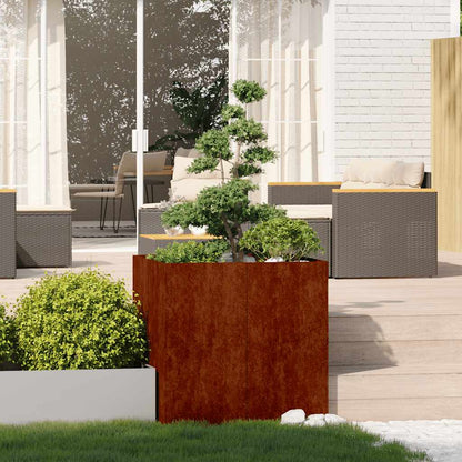 Fioriera Arrugginita in Acciaio Corten