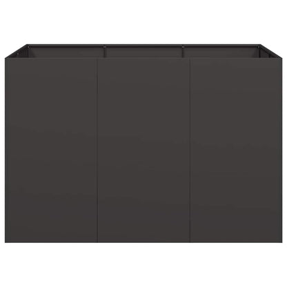 Fioriera Nera 120x80x80 cm in Acciaio