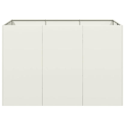 Fioriera Bianca 120x80x80 cm in Acciaio