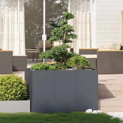 Fioriera Antracite 120x80x80 cm in Acciaio