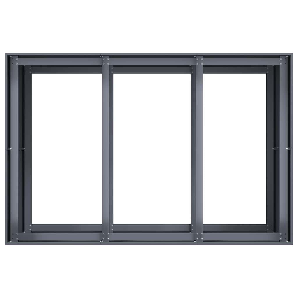 Fioriera Antracite 120x80x80 cm in Acciaio