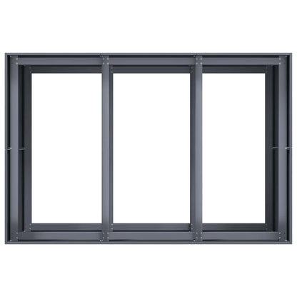Fioriera Antracite 120x80x80 cm in Acciaio