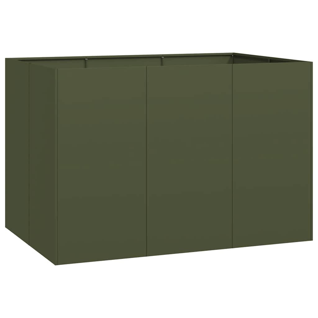 Fioriera Verde Oliva 120x80x80 cm in Acciaio
