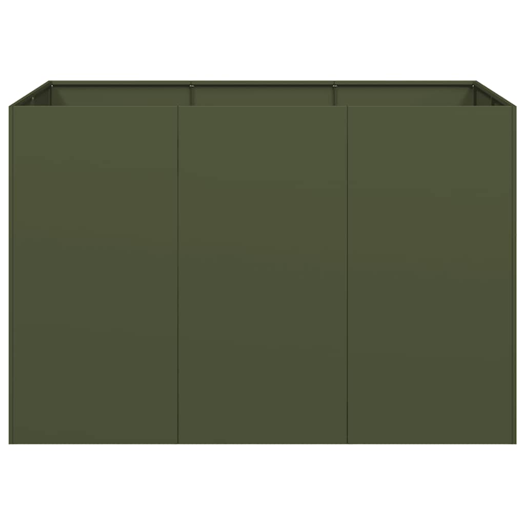 Fioriera Verde Oliva 120x80x80 cm in Acciaio