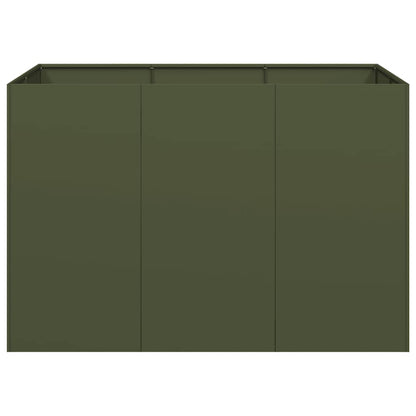Fioriera Verde Oliva 120x80x80 cm in Acciaio