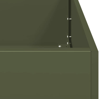 Fioriera Verde Oliva 120x80x80 cm in Acciaio