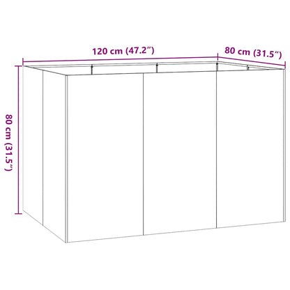 Fioriera 120x80x80 cm in Acciaio Inox
