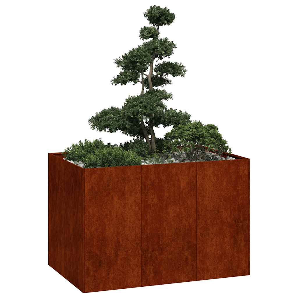 Fioriera Arrugginita in Acciaio Corten