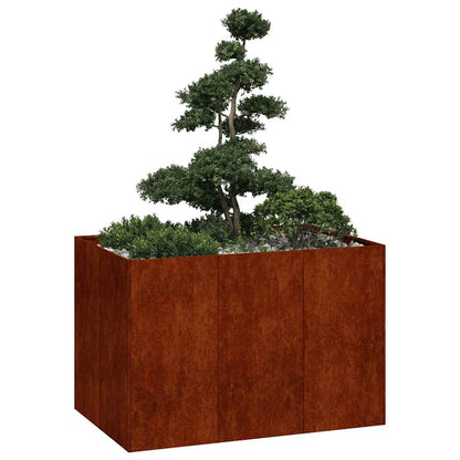 Fioriera Arrugginita in Acciaio Corten