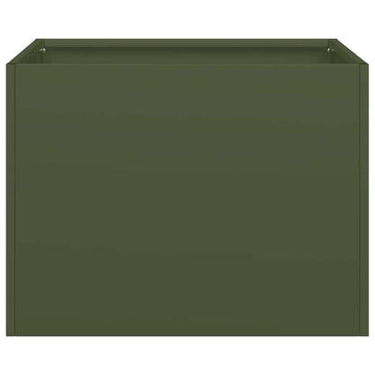Fioriera Verde Oliva 40x40x30 cm in Acciaio