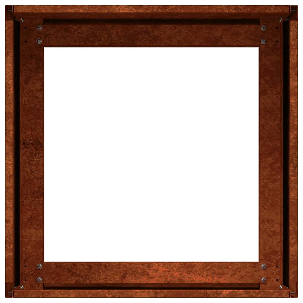 Fioriera Arrugginita 40x40x30 cm in Acciaio Corten