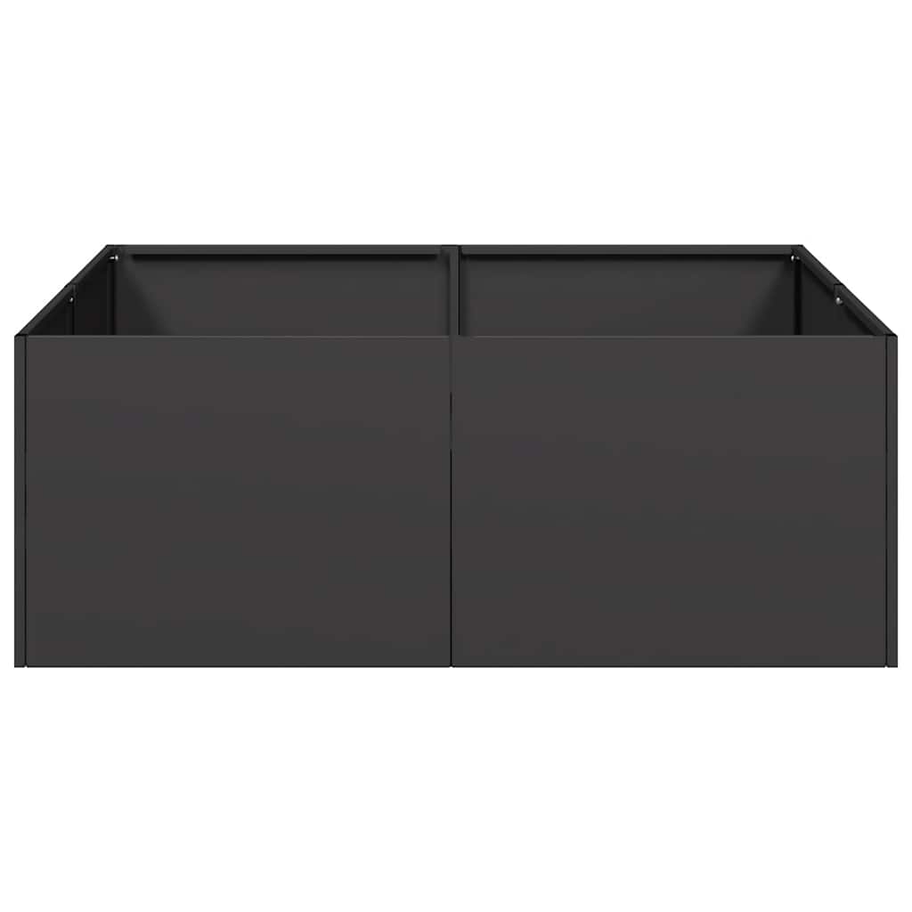 Fioriera Nera 80x80x30 cm in Acciaio