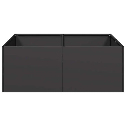 Fioriera Nera 80x80x30 cm in Acciaio