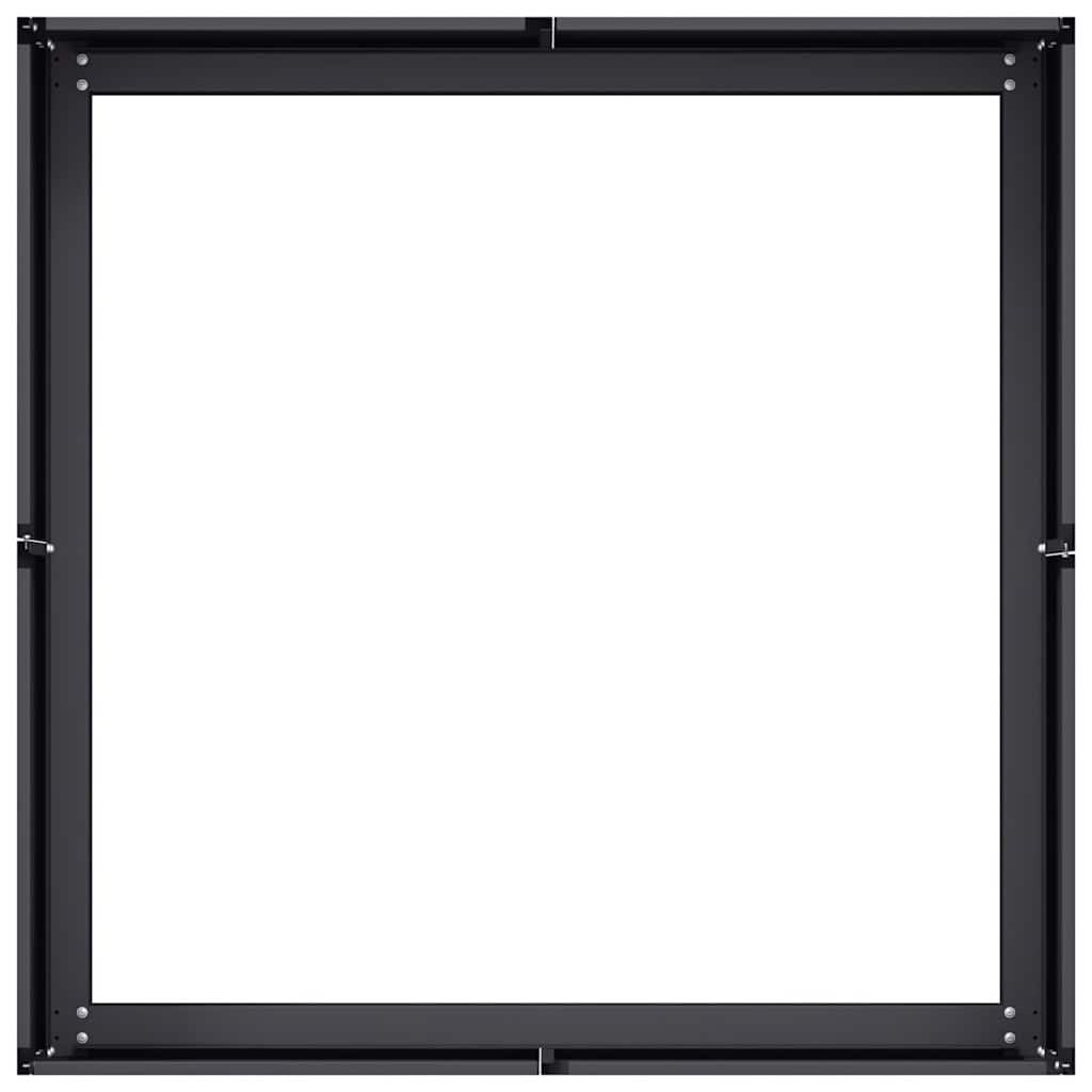 Fioriera Nera 80x80x30 cm in Acciaio