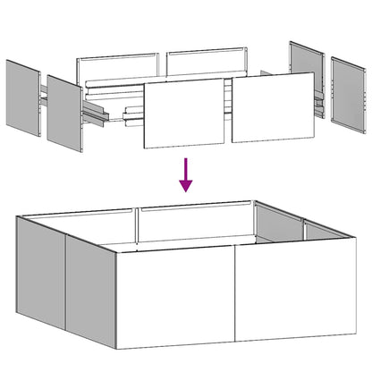 Fioriera 80x80x30 cm in Acciaio Inox