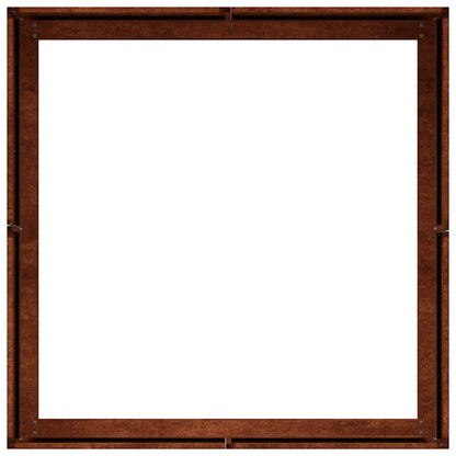 Fioriera Arrugginita 80x80x30 cm in Acciaio Corten