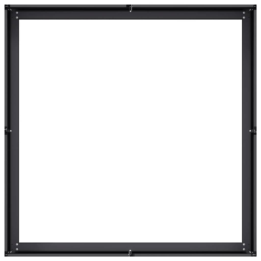 Fioriera Nera 100x100x30 cm in Acciaio