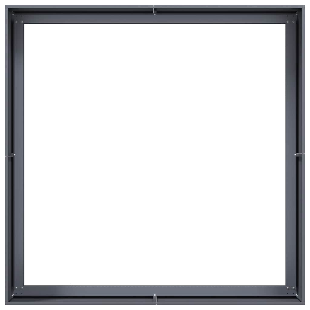 Fioriera Antracite 100x100x40 cm in Acciaio - homemem39