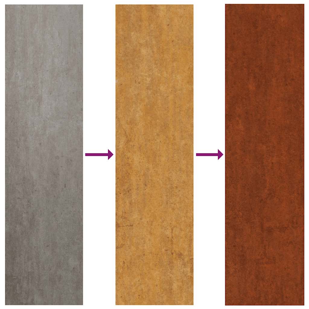 Fioriera Arrugginita 100x100x40 cm in Acciaio Corten