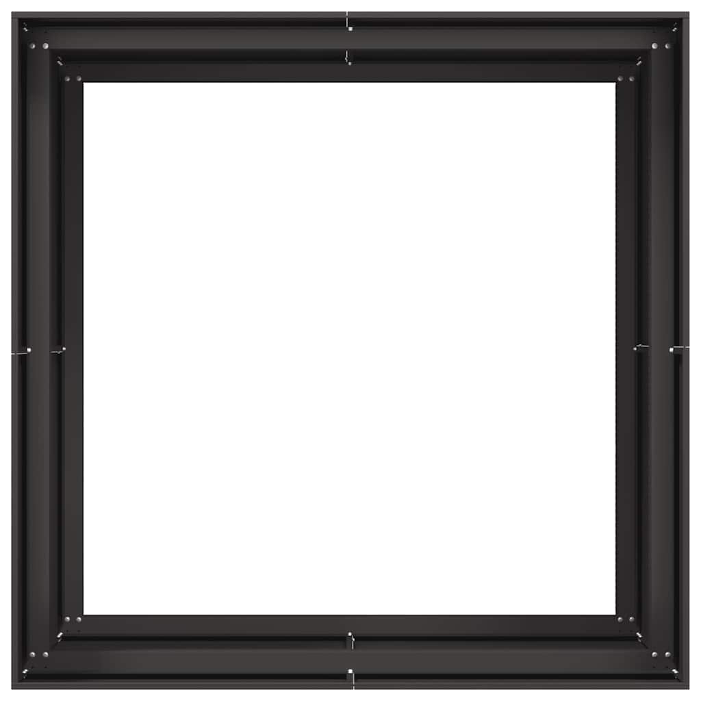Fioriera Nera 100x100x80 cm in Acciaio