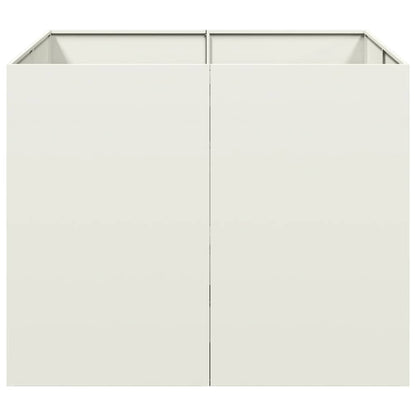 Fioriera Bianca 100x100x80 cm in Acciaio