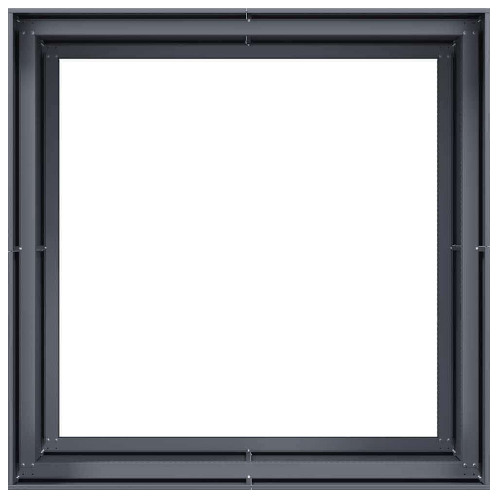 Fioriera Antracite 100x100x80 cm in Acciaio