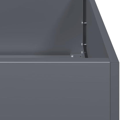 Fioriera Antracite 100x100x80 cm in Acciaio | homemem39