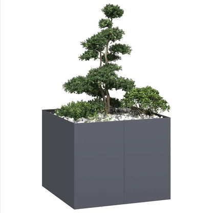 Fioriera Antracite 100x100x80 cm in Acciaio | homemem39