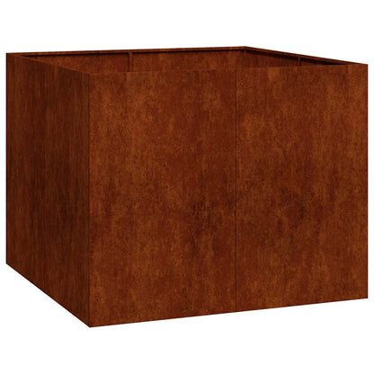 Fioriera Arrugginita 100x100x80 cm in Acciaio Corten