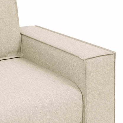 Set di divani 3 pcs Beige 220 x 80 x 84 cm Tessuto misto lino