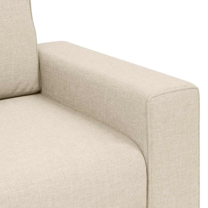 Divano 3 pcs Beige 221 x 80 x 82 cm Tessuto misto lino | homemem39