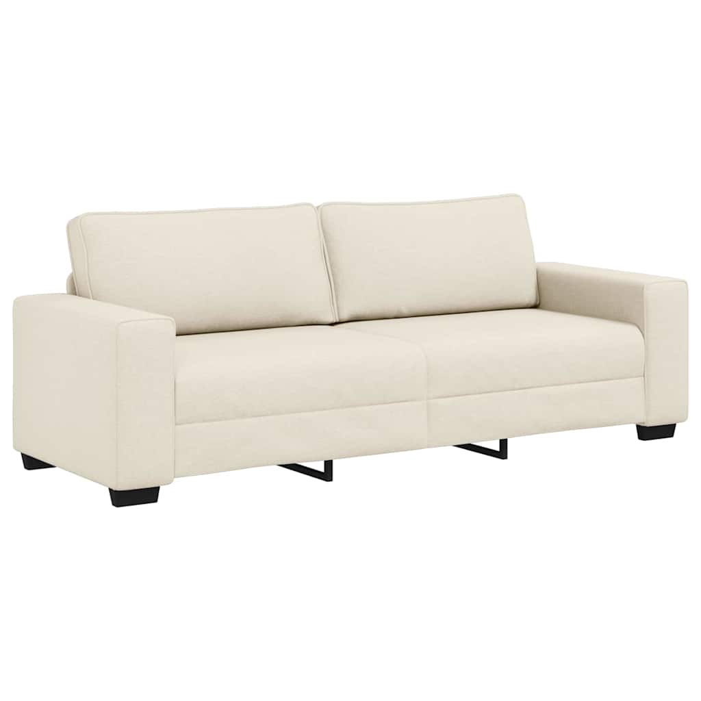 Divano 3 pcs Beige 221 x 80 x 82 cm Tessuto misto lino | homemem39