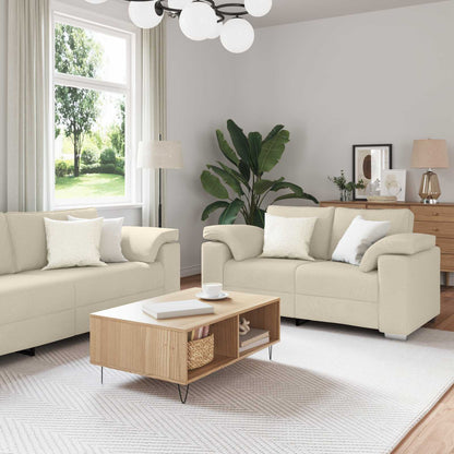 Divano 3 pcs Beige 219 x 80 x 82 cm Tessuto misto lino | homemem39