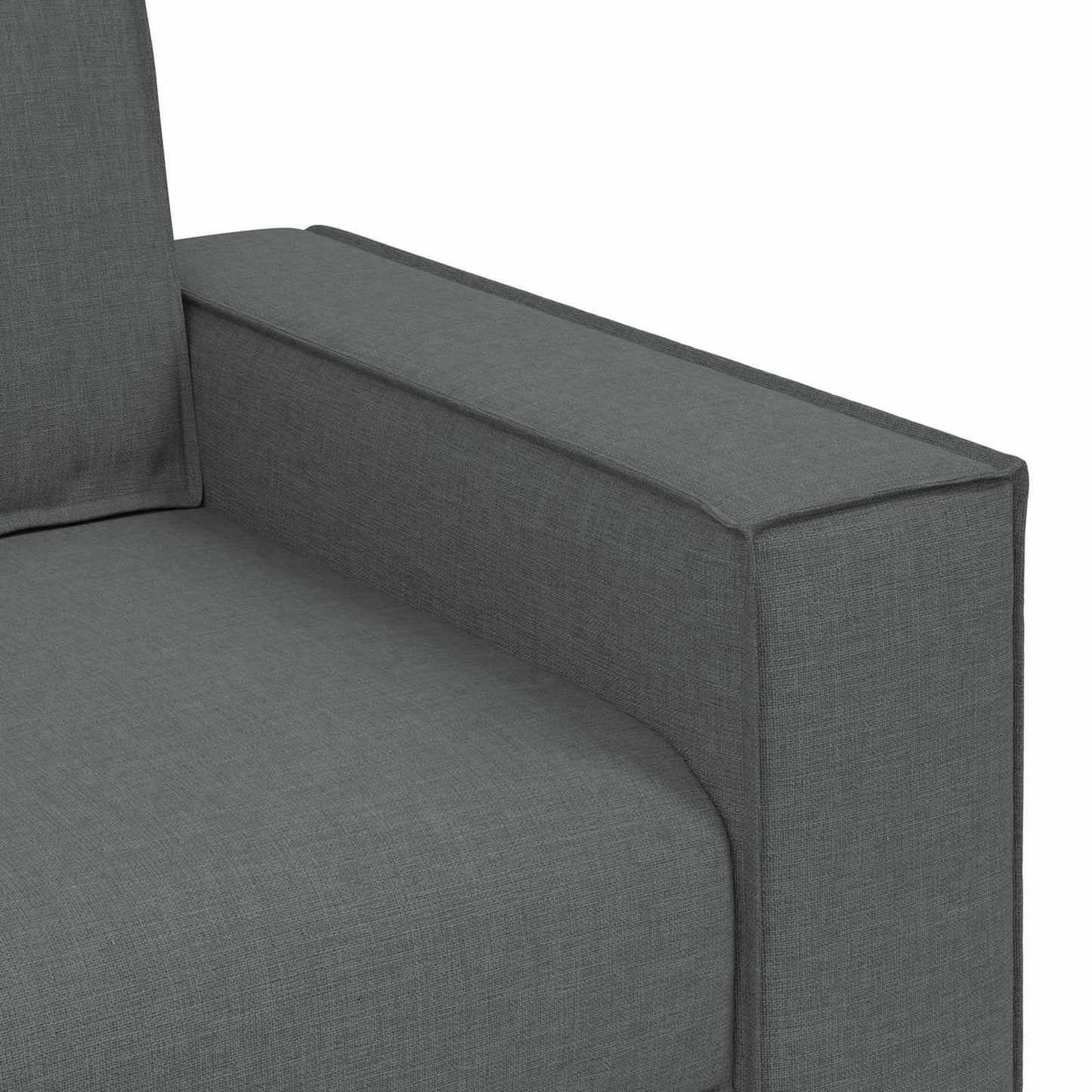 Divano 3 pcs Grigio scuro 220 x 80 x 84 cm Tessuto misto lino | homemem39