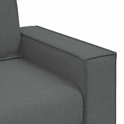 Divano 3 pcs Grigio scuro 220 x 80 x 84 cm Tessuto misto lino | homemem39