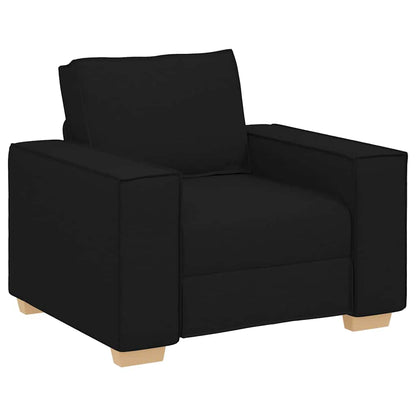 Set di divani con cuscino 3 pcs Nero 220 x 78 x 84 cm Tessuto - homemem39