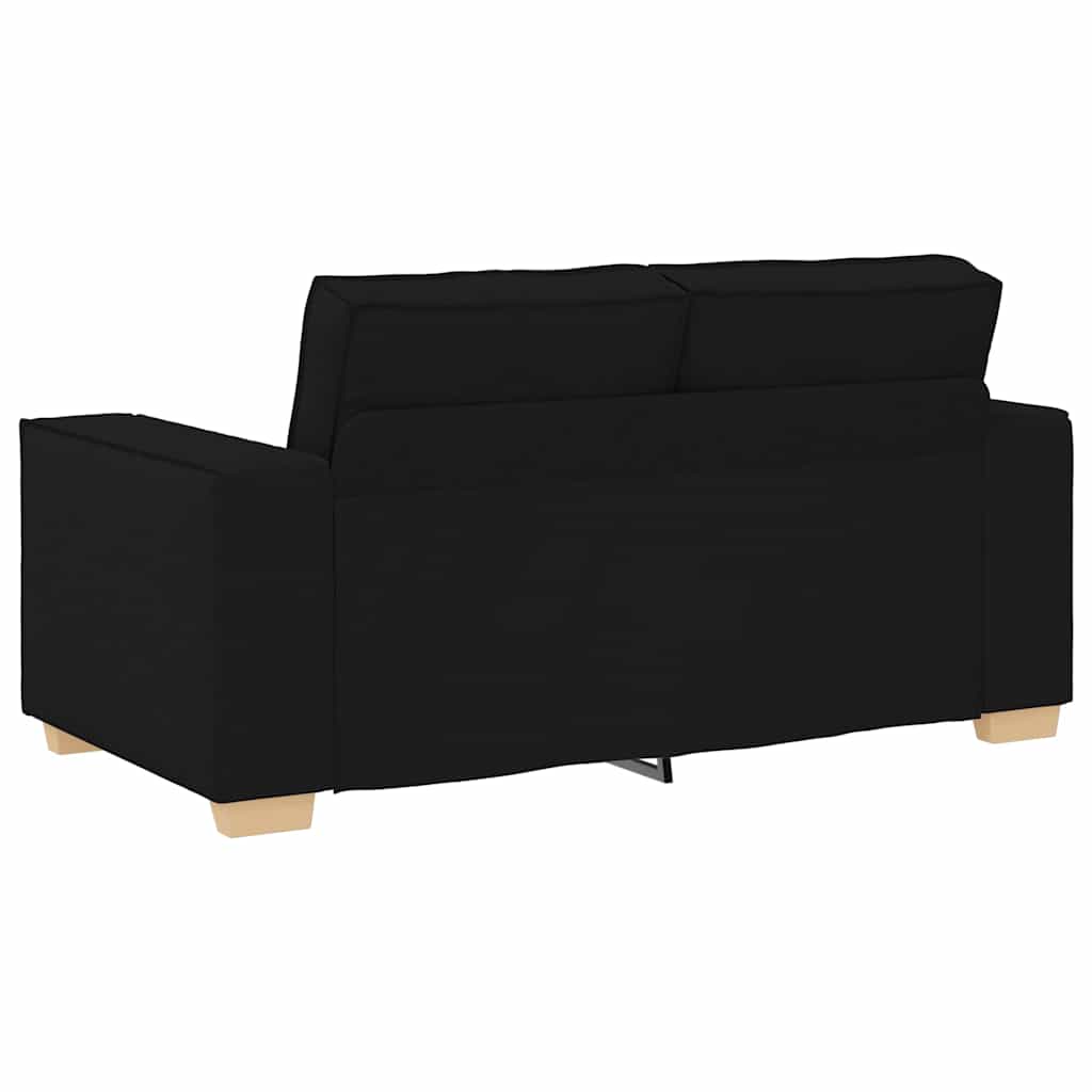 Set di divani con cuscino 3 pcs Nero 220 x 78 x 84 cm Tessuto - homemem39